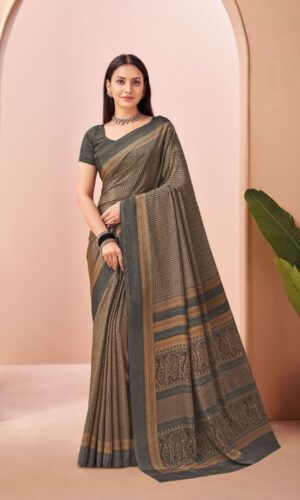 Grey & Golden Brown with Intricate Patterns