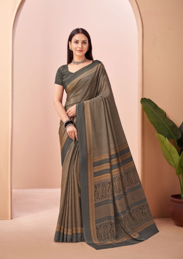 Grey & Golden Brown with Intricate Patterns
