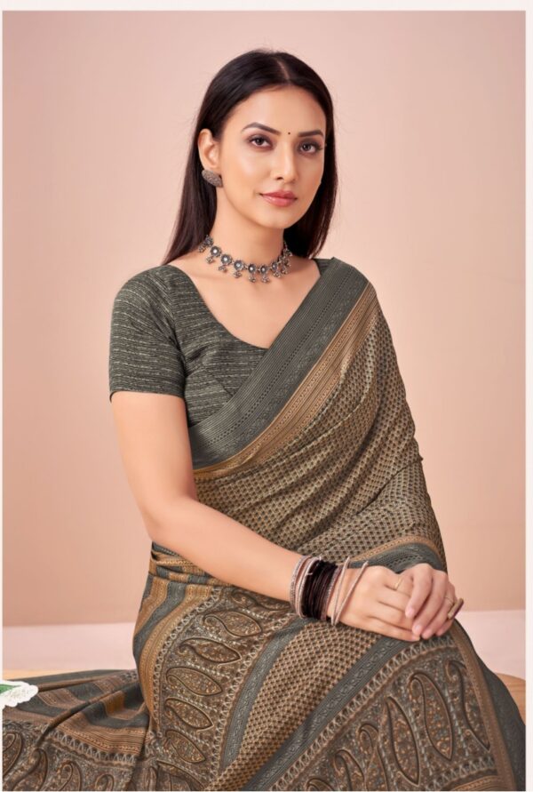Grey & Golden Brown with Intricate Patterns