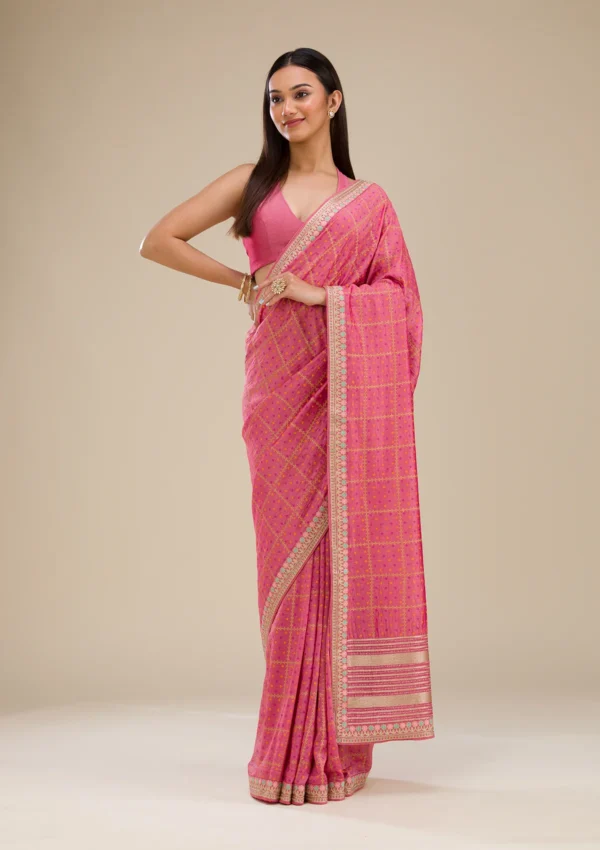 Kiran-pink-printed-softsilk-designer-saree