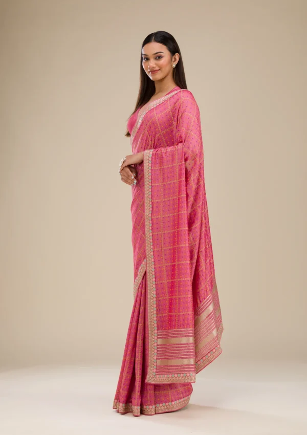 Kiran-pink-printed-softsilk-designer-saree