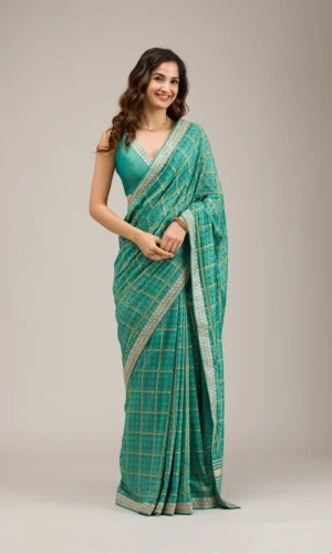 Kiran-turquoiseblue-zariwork-softsilk-designer-saree